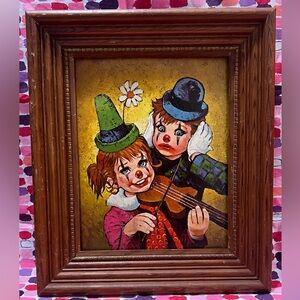 Vintage D.A.C. NY Framed “Clowns” by Lee Picture